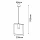 Shilo Lampa wisząca Ortiga 4 - Czarna (200 mm) 5044