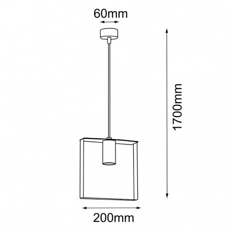 Shilo Lampa wisząca Ortiga 4 - Czarna (200 mm) 5044