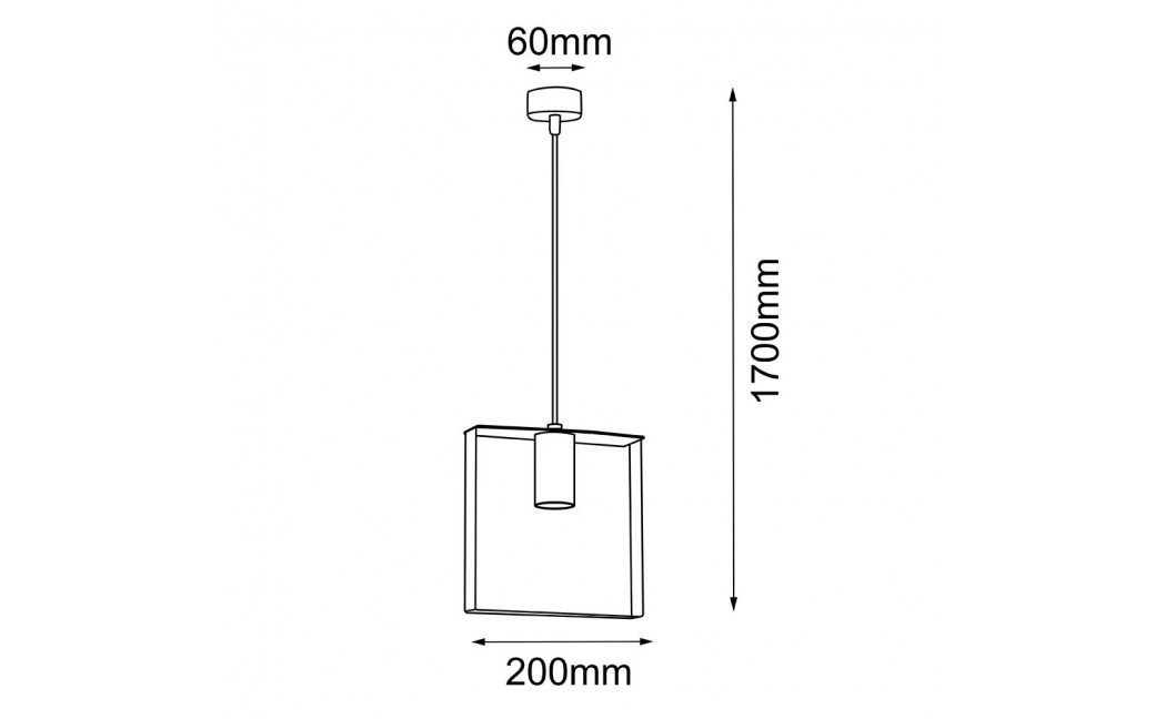Shilo Lampa wisząca Ortiga 4 - Czarna (200 mm) 5044