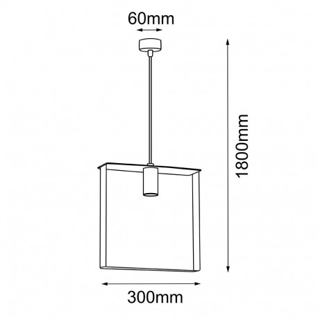 Shilo Lampa wisząca Ortiga 5 - Czarna (300 mm) 5154