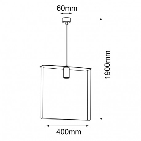 Shilo Lampa wisząca Ortiga 6 - Czarna (400 mm) 5155