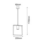 Industrial pendant lamps - Shilo Pendant lamp Ortiga 4 - Platinum matte (200 mm) 5046 - product 2