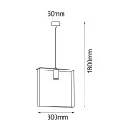 Industrial pendant lamps - Shilo Pendant lamp Ortiga 5 - Platinum matt (300 mm) 5158 - product 2