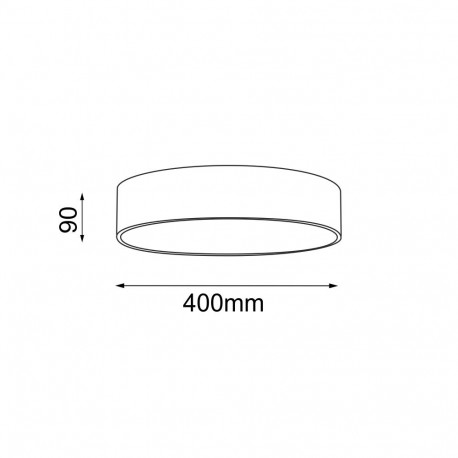 Shilo Plafon Sengo 40 - Czarny (90 mm) 1248