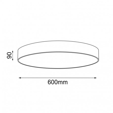 Shilo Plafon Sengo 60 - Czarny (90 mm) 1296