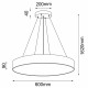 Shilo Lampa wisząca Sengo P 60 - Biała (600 mm) 5211