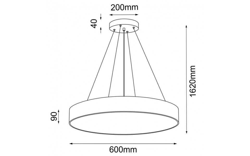 Shilo Lampa wisząca Sengo P 60 - Biała (600 mm) 5211