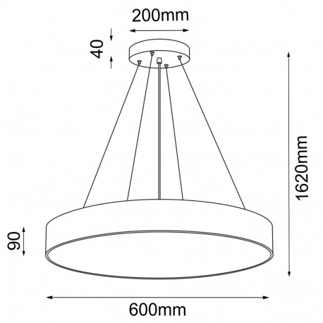 Shilo Lampa wisząca Sengo P 60 - Złota (600 mm) 5093