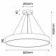 Shilo Lampa wisząca Sengo P 80 - Biała (800 mm) 5213