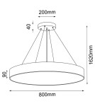Pendant lamps - Shilo Sengo P 80 Pendant Lamp - Gold (800 mm) 5094 - product 2