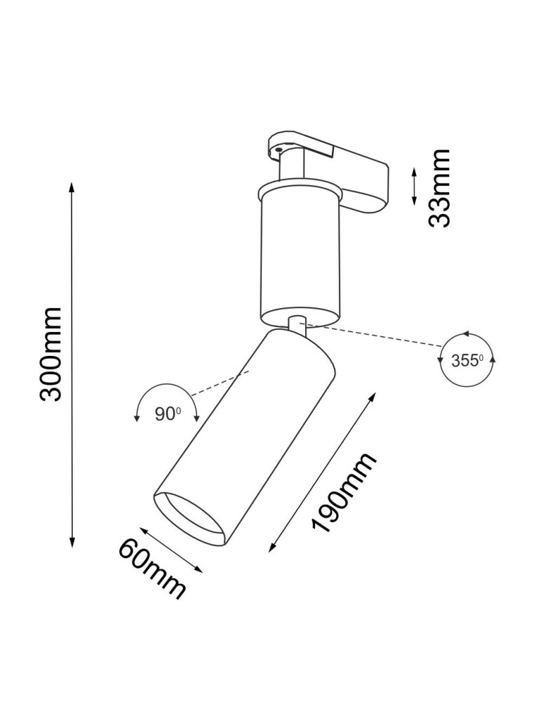 Lamps for 3-phase busbars - Shilo Spot Shima - Black - Rail 3F 230V 6612 - product kolory-swiatla.pl 2