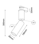 Lamps for 3-phase busbars - Shilo Spot Shima - White - Rail 3F 230V 7697 - product 2