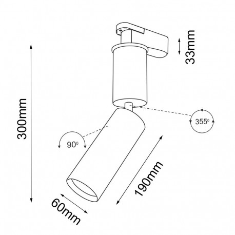 Shilo Spot Shima - Biały - Szynoprzewód 3F 230V 7697