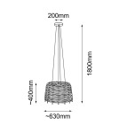 Pendant lamps - Shilo Suami O 60 Pendant Lamp - Matte Black Platinum (630 mm) 5090 - product 2