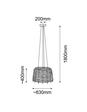 Shilo Suami O 60 Pendant Lamp - Matte Black Platinum (630 mm) 5090 - product 2