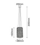 Pendant lamps - Shilo Suami A 36 Pendant Lamp - Matte Black Platinum (380 mm) 5091 - product 2