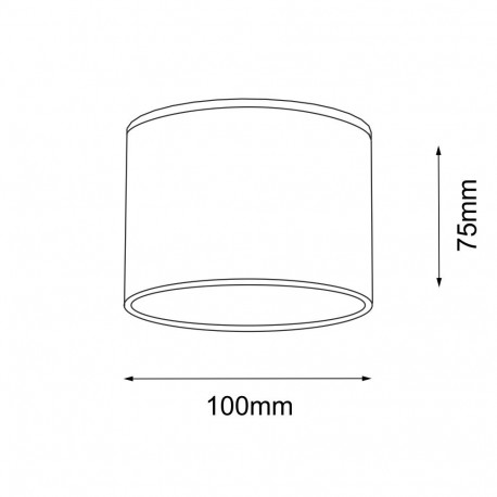 Shilo Plafon Suwa - Biały IP44 (100 mm) 7720