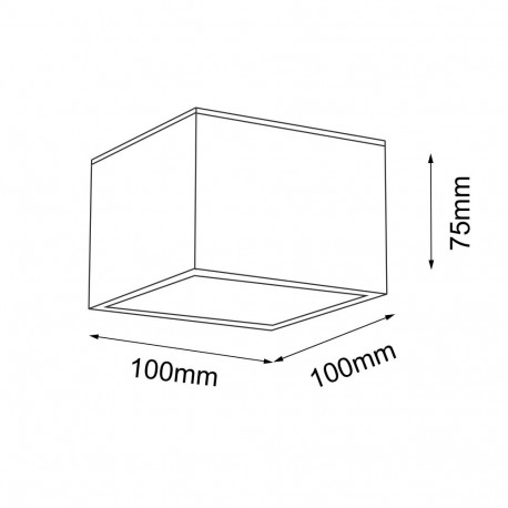 Shilo Plafon Suwa - Biały IP44 (100x100 mm) 7721