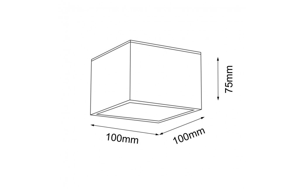 Shilo Plafon Suwa - Biały IP44 (100x100 mm) 7721