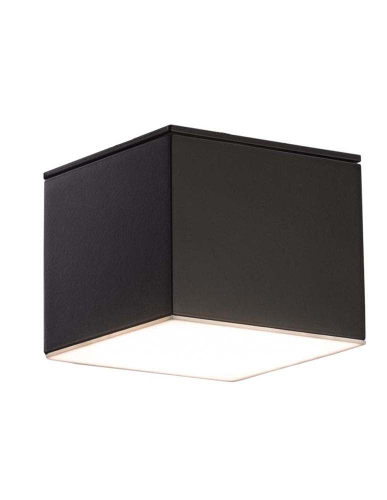 Bathroom ceiling lamps - Shilo Plafond Suwa - Black IP44 (100x100 mm) 8053 - product kolory-swiatla.pl 1