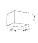 Bathroom ceiling lamps - Shilo Plafond Suwa - Black IP44 (100x100 mm) 8053 - product 2