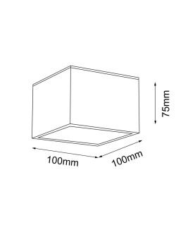 Shilo Plafon Suwa - Czarny IP44 (100x100 mm) 8053 - produkt 2