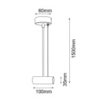 Lighting system accessories - Shilo Marfa modular system power supply - Black (1500 mm) 5100 - product 2