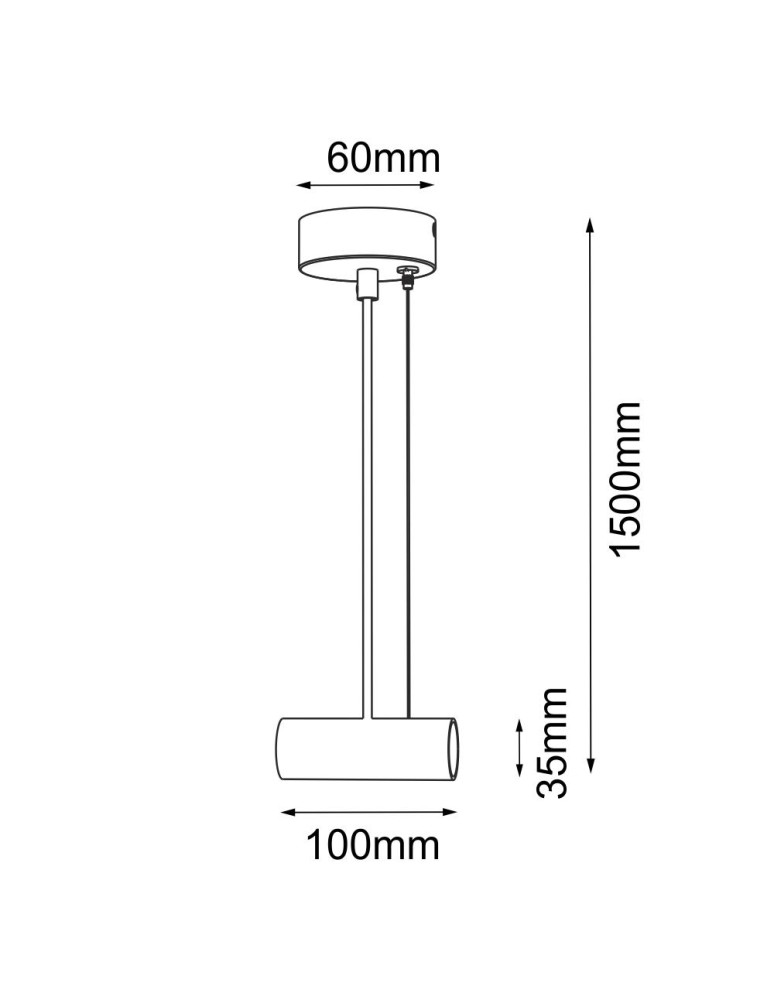 Lighting system accessories - Shilo Marfa modular system power supply - Black (1500 mm) 5100 - product kolory-swiatla.pl 2