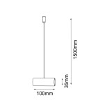 Lighting system accessories - Shilo Connector 10 with sling for Mafra modular system - Black (1500 mm) 5101 - product 2