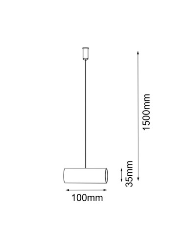 Shilo Łącznik 10 z zawiesiem do systemu modułowego Mafra - Czarny (1500 mm) 5101 - produkt 2