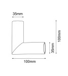 Lighting system accessories - Shilo Corner for Mafra modular system - Black 5108 - product 2