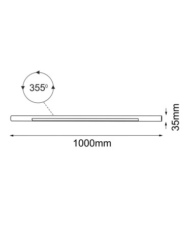 Shilo Lampa modułowa Mafra - Czarna (1000 mm) 5103 - produkt 2