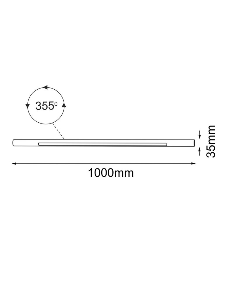 Lighting system fixtures - Shilo Modular lamp Mafra - Black (1000 mm) 5103 - product kolory-swiatla.pl 2