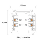 3 phase buses - Shilo Surface-mounted busbar 3F 230V - Black (1 m) 8097 - product 2