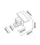 Accessories for 3 phase busbars - Shilo Termination for flush-mounted busbar 3F 230V - Black 6585 - product 2