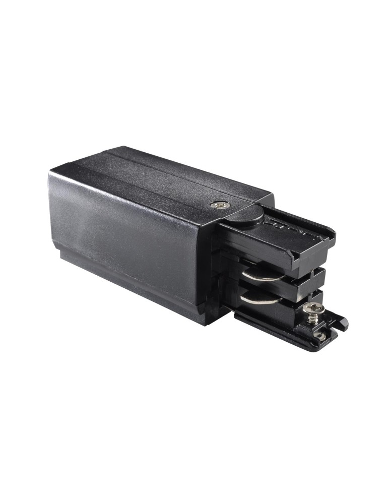 Accessories for 3 phase busbars - Shilo Right-hand power supply for 3F 230V busbar - Black 8107 - product kolory-swiatla.pl 1