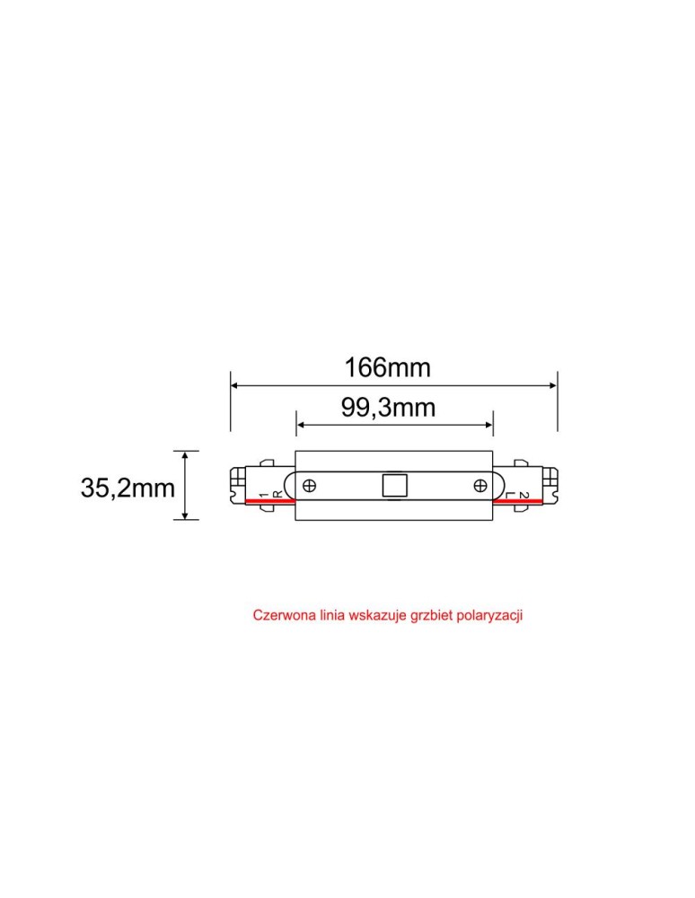 Accessories for 3 phase busbars - Shilo Power switch for busbar 3F 230V - White 8112 - product kolory-swiatla.pl 2