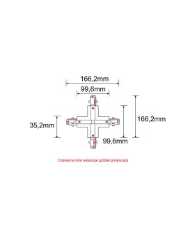 Shilo Łącznik X szynoprzewodu 3F 230V - Czarny 8115 - produkt 2