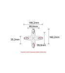 Accessories for 3 phase busbars - Shilo Busbar X Switch 3F 230V - White 8116 - product 2