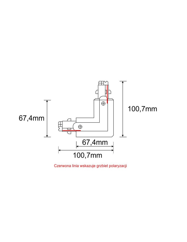 Accessories for 3 phase busbars - Shilo Switch L replacement left-right for 3F 230V busbar - White 8118 - product kolory-swiatla.pl 2