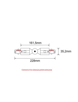 Shilo L-bend busbar switch 3F 230V - White 8122 - product 2