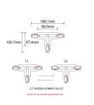 Accessories for 3 phase busbars - Shilo Replacement T switch left rail 3F 230V - Black 8123 - product 2