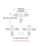 Accessories for 3 phase busbars - Shilo Replacement T switch right rail 3F 230V - Black 8125 - product 2