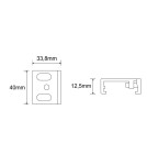 Accessories for 3 phase busbars - Shilo Mounting bracket for surface-mounted busbar 3F 230V - White 8128 - product 2