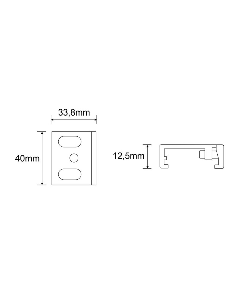 Accessories for 3 phase busbars - Shilo Mounting bracket for surface-mounted busbar 3F 230V - White 8128 - product kolory-swiatla.pl 2