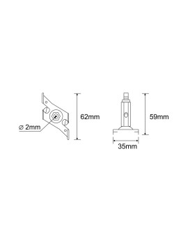 Shilo Suspension 5m for surface-mounted busbar 3F 230V - Black 8131 - product 2