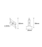 Accessories for 3 phase busbars - Shilo Suspension 5m for surface-mounted busbar 3F 230V - Black 8132 - product 2