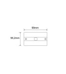 Accessories for 3 phase busbars - Shilo Switch cover I for flush-mounted busbar 3F 230V - Black 8133 - product 2