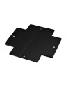 Shilo X switch cover for flush-mounted busbar 3F - Black 8135
