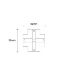 Accessories for 3 phase busbars - Shilo X switch cover for flush-mounted busbar 3F - Black 8135 - product 2